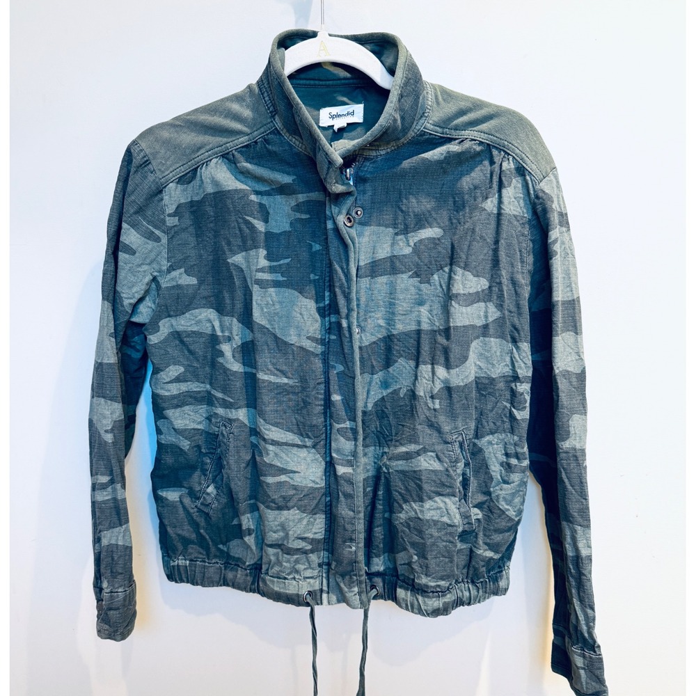 Splendid Ford Camo Jacket Military Style‎ Lightweight Full Zip XS